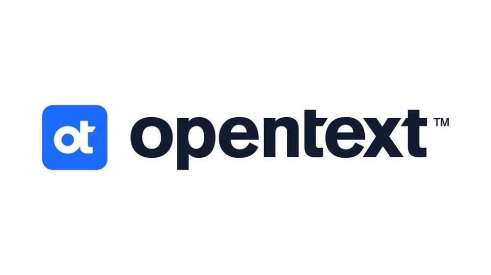 The logo of Open Text Corp. is shown in an undated handout image. THE CANADIAN PRESS/Handout - Open Text Corp. (Mandatory Credit)