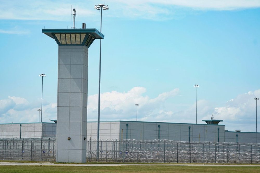 FILE - The federal prison complex in Terre Haute, Ind., is shown Aug. 28, 2020. (AP Photo/Michael Conroy, File)