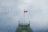 Royal Canadian Air Force (RCAF) Snowbirds conduct a flypast over East Block on Parliament Hill during Canada Day celebrations at LeBreton Flats in Ottawa, on Tuesday, July 1, 2025. THE CANADIAN PRESS/Spencer Colby
