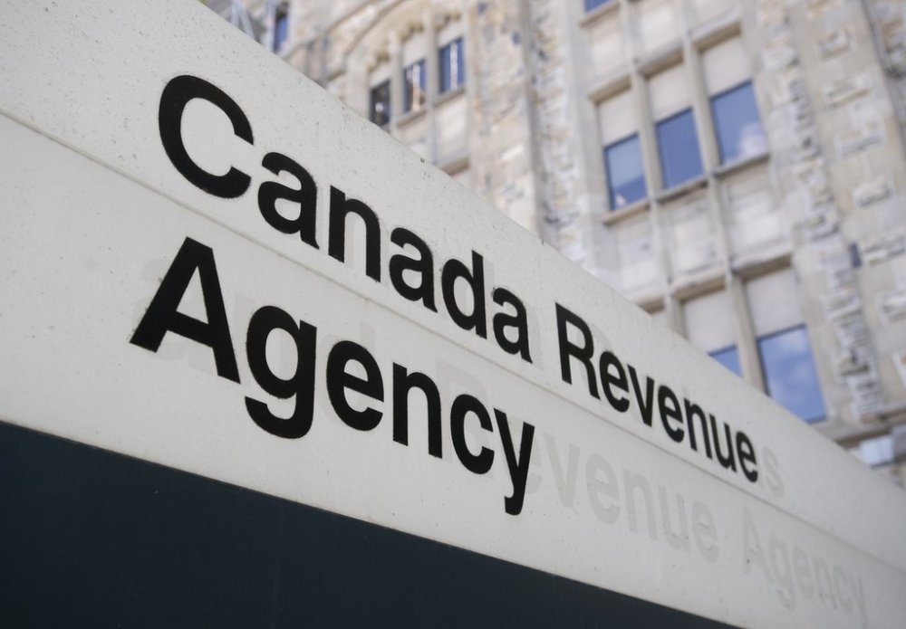 A sign outside the Canada Revenue Agency on Monday, May 10, 2021, in Ottawa. THE CANADIAN PRESS/Adrian Wyld