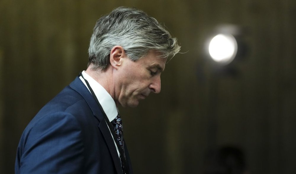 Nova Scotia Premier Tim Houston arrives to take part in the First Minister Meeting at the National War Museum in Ottawa, on Friday, March 21, 2025. THE CANADIAN PRESS/Sean Kilpatrick