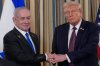 Israel's Prime Minister Benjamin Netanyahu shakes hands with President Donald Trump after a news conference in the State Dining Room of the White House, Monday, Sept. 29, 2025, in Washington. (AP Photo/Alex Brandon)
