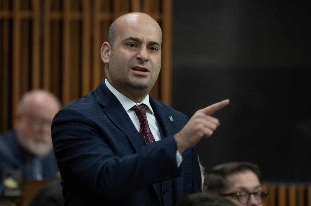 Conservative MP for Kamloops-Thompson-Cariboo Frank Caputo rises during question period on Thursday, Nov. 21, 2024 in Ottawa. THE CANADIAN PRESS/Adrian Wyld