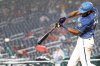 Washington Nationals' James Wood hits an RBI single during the eighth inning of a baseball game against the Chicago White Sox, Saturday, Sept. 27, 2025, in Washington. (AP Photo/Daniel Kucin Jr.)