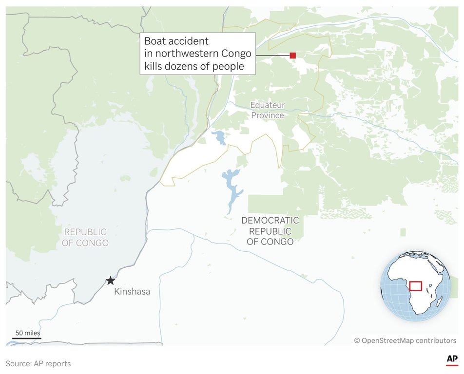 Students are among the dead in a boat capsize in Congo that claimed dozens of lives. (AP Digital Embed)