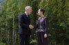 Prime Minister Mark Carney greets Mexican President Claudia Sheinbaum at the G7 Summit in Kananaskis, Alta., on Tuesday, June 17, 2025. THE CANADIAN PRESS/Adrian Wyld