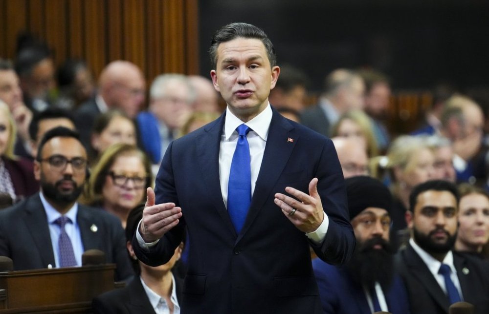 Conservative Leader Pierre Poilievre rises during question period in the House of Commons on Parliament Hill in Ottawa on Wednesday, Oct. 29, 2025. THE CANADIAN PRESS/Sean Kilpatrick