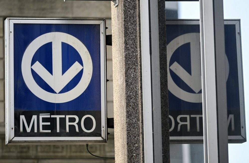 A sign for the STM Metro in Montreal, Thursday, Nov. 14, 2024. THE CANADIAN PRESS/Graham Hughes