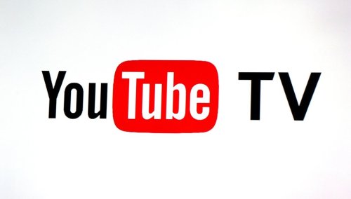 FILE - This Tuesday, Feb. 28, 2017, file photo shows the YouTube TV logo at the YouTube Space LA in Los Angeles. T (AP Photo/Reed Saxon, File)