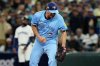 Toronto Blue Jays pitcher Max Scherzer (31) celebrates at the end of fifth inning MLB American League Championship Series game 4 baseball action against the Seattle Mariners, in Seattle, Thursday, Oct. 16, 2025. THE CANADIAN PRESS/Frank Gunn