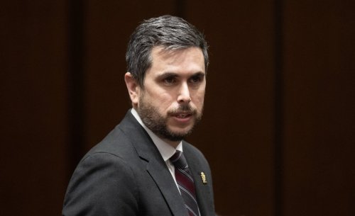 Canadian Security Intelligence Service Director Daniel Rogers waits to appear before the Standing Committee on Public Safety and National Security on Parliament Hill in Ottawa Thursday, Oct. 9, 2025. THE CANADIAN PRESS/Adrian Wyld