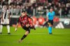 AC Milan's Christian Pulisic misses a penalty kick during the Serie A soccer match between Juventus and AC Milan at the Allianz Stadium in Turin, Italy, Sunday Oct. 5, 2025. (Fabio Ferrari/LaPresse via AP)