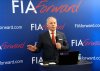 FILE - Tim Mayer, the son of former McLaren team principal Teddy Mayer addresses the media after announcing that he is running for the presidency of motorsport's governing body the FIA in December's election, in Whittlebury Park, England, Friday, July 4, 2025. (AP Photo/Darko Bandic, file )