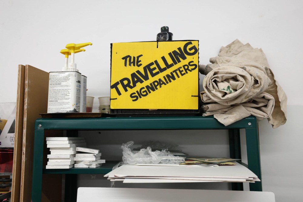 Ruth Bonneville / Free Press
As The Travelling Sign Painters, Pilapil makes traditional handcrafted signs for private homes and businesses.