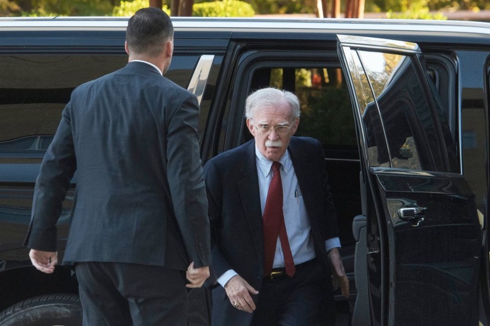 Former Trump administration national security adviser John Bolton, arrives for his arraignment at the Greenbelt Federal Courthouse in Greenbelt, Md., Friday, Oct. 17, 2025. (AP Photo/Rod Lamkey, Jr.)