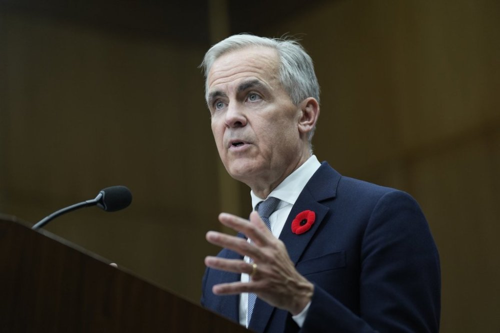 Prime Minister Mark Carney speaks during a news conference following the APEC Summit in Gyeongju, South Korea, Saturday, Nov. 1, 2025. THE CANADIAN PRESS/Adrian Wyld