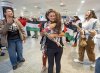 Nima Machouf is greeted by supporters in Montreal on Sunday October 12, 2025. The Israeli military interception earlier last week involved a flotilla of nine boats in the Mediterranean Sea.  THE CANADIAN PRESS/Peter McCabe