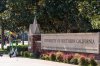 FILE - A sign for the University of Southern California is displayed at a campus entrance in Los Angeles, April 16, 2024. (AP Photo/Damian Dovarganes, File)