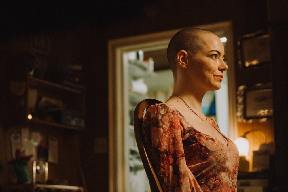 This image released by Focus Features shows Emma Stone in a scene from