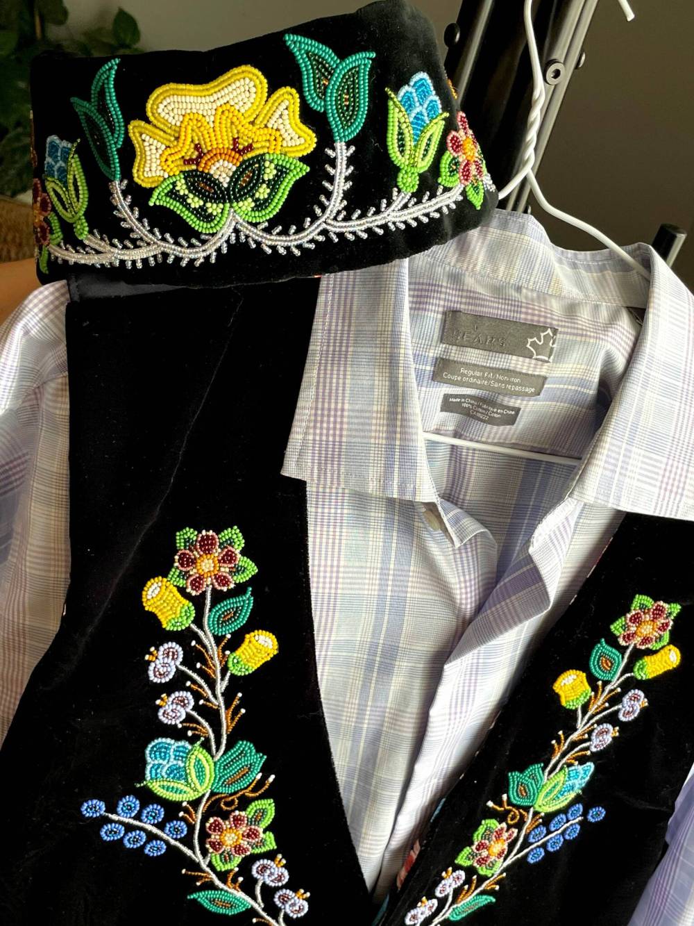 RUTH BONNEVILLE / FREE PRESS
Amy McPherson's velvet, beaded smoking hat and vest. Story