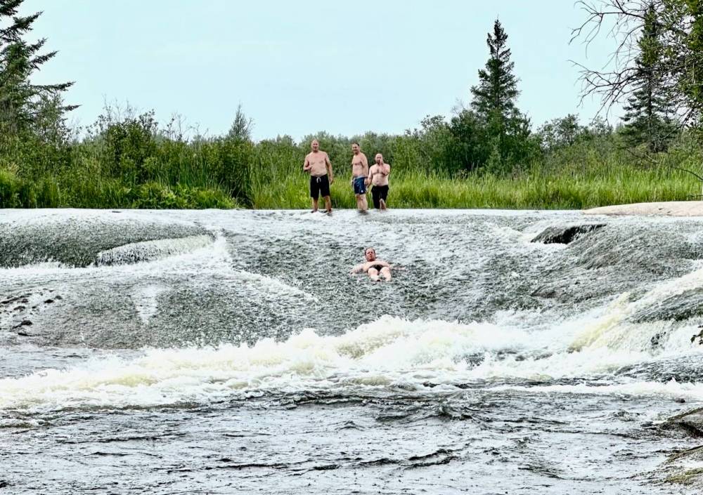 Old Pinawa Dam daredevils.