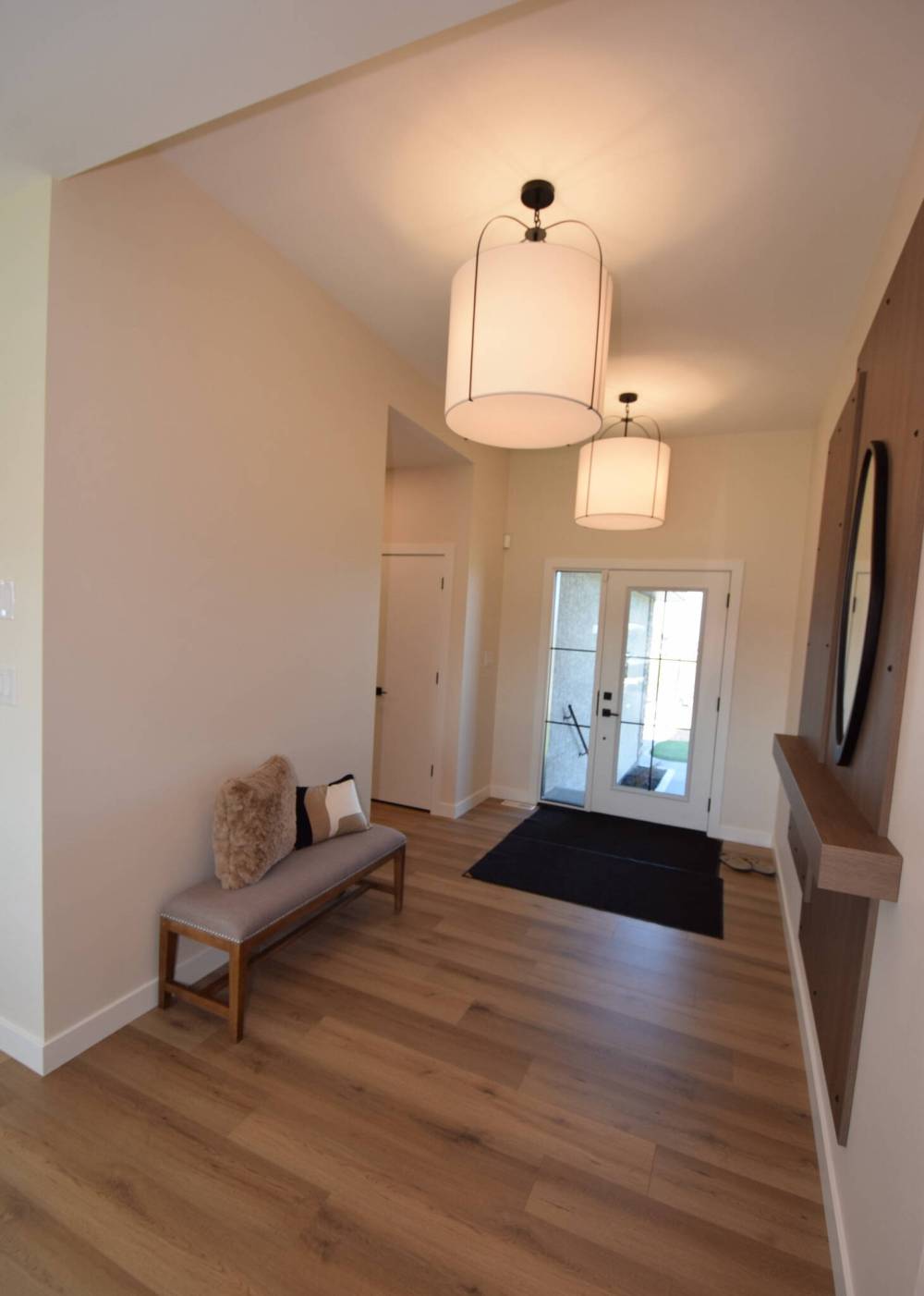 Warm and welcoming, the foyer sets the tone for the home.