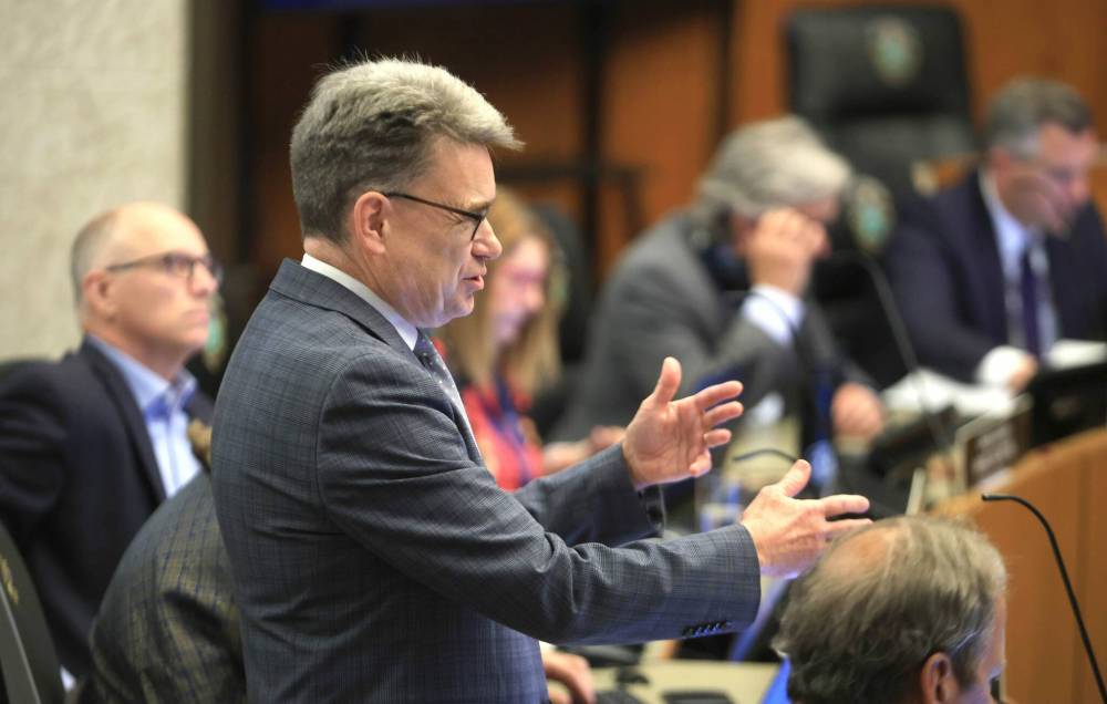 RUTH BONNEVILLE / FREE PRESS
Coun. Brian Mayes said the proposal to allocate $5 million in the 2026 budget to property purchases for the Kenaston project has inspired him to push for $5 million to support a proposed Bonavista recreation centre.