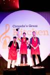Supplied
                                Gold medal winner Emily Butcher (centre) of Bar Accanto and Nola flaked by bronze medallist Norman Pastorin (left) of Basta! Filipino Kitchen and Thermea Spa’s Darnell Banman who took the silver medal.