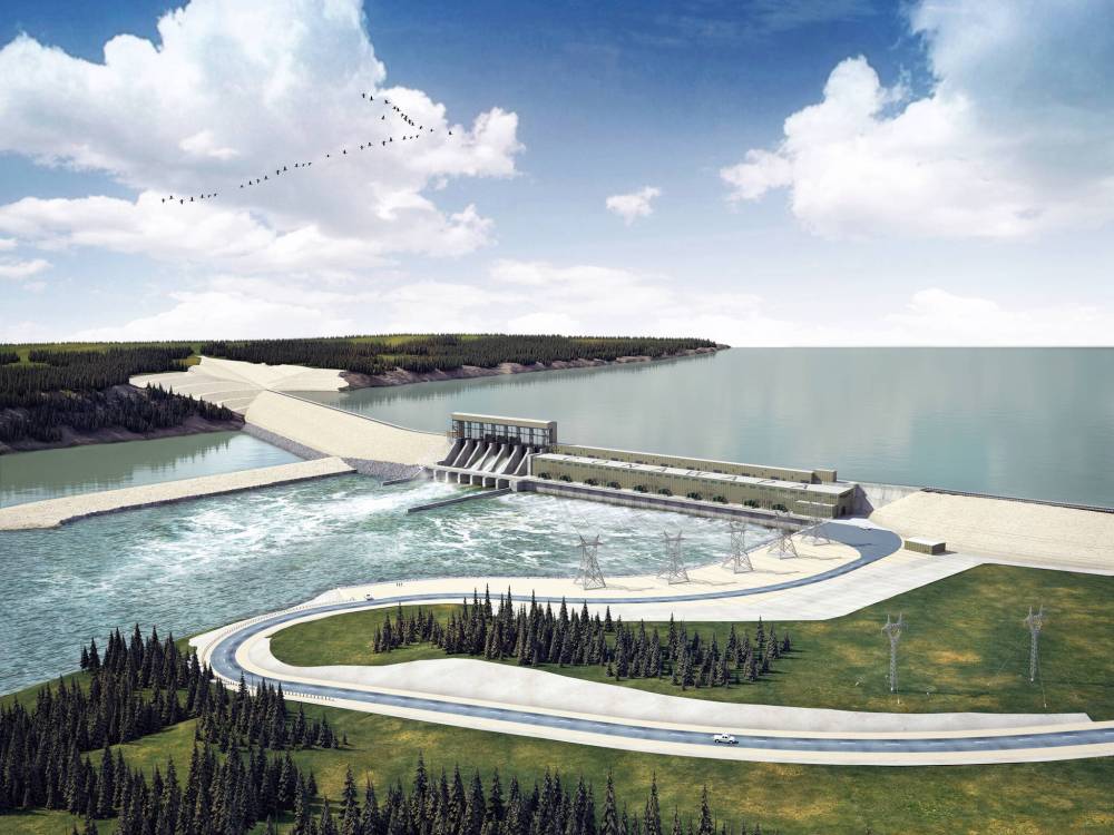 Manitoba Hydro/submitted
An artist’s rendering of the proposed Conawapa hydroelectric dam from 2010.
