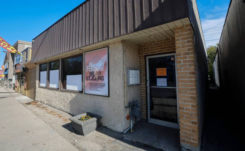 JOHN WOODS / FREE PRESS FILES
Nahanni Fontaine’s constituency office was allegedly set on fire in September.