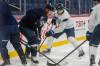 MIKE DEAL / FREE PRESS
                                Winnipeg Jets forwards Jonathan Toews (left) and Morgan Barron battle for the puck during practice at Canada Life Centre on Tuesday. Toews is still eligible to be added to the active roster if he makes it through Wednesday’s practice without any setbacks.
