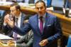 MIKE DEAL / FREE PRESS Premier Wab Kinew speaks during Question Period on the first day of the second session of the 43rd legislature, Wednesday afternoon. Reporter: Maggie Macintosh 251001 - Wednesday, October 01, 2025.