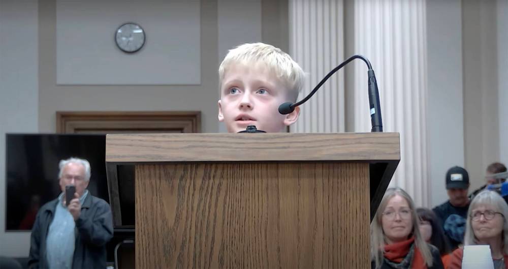 YOUTUBE
Grade 5 student Jacob Dyck spoke up at a Manitoba legislative committee meeting on Wednesday.