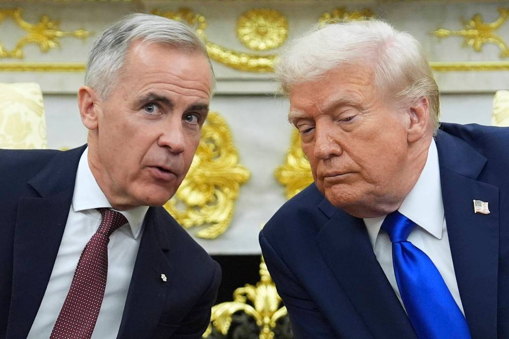 The Associated Press
Prime Minister Mark Carney (left) and U.S. President Donald Trump meet in the Oval Office of the White House on Oct. 8.
