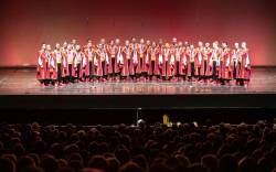 MATT DUBOFF PHOTO
                                The Hoosli Ukrainian Male Chorus performs at the Centennial Concert Hall in 2019.