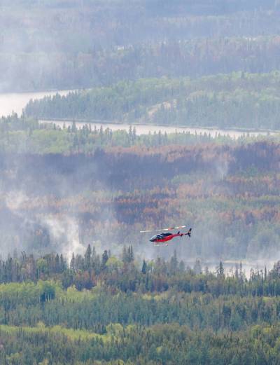 MIKE DEAL / FREE PRESS
                                Wildfire conditions around Flin Flon on June 12.