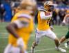 BROOK JONES / FREE PRESS FILES
                                Bisons pivot Jackson Tachinski set a new U of M rushing touchdowns by a quarterback record in the Herd’s last game. Tachinski racked up 21 career rushing TDs after adding three against the UBC Thunderbirds before the bye week.