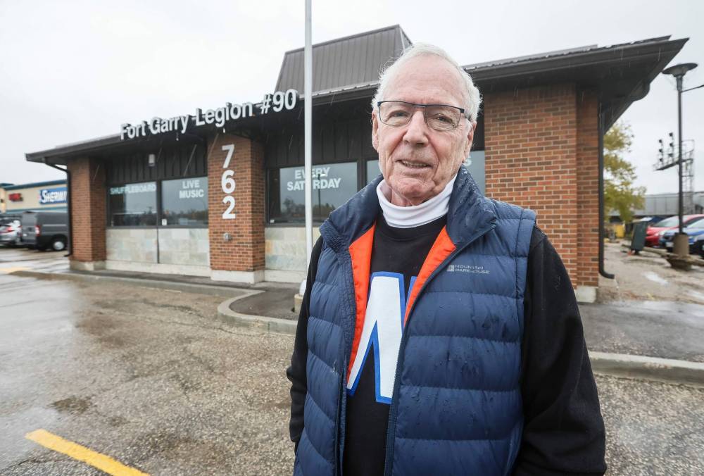 JOHN WOODS / FREE PRESS
Garry Reid, vice president of Fort Garry Legion No. 90 which is closing at the end of November.