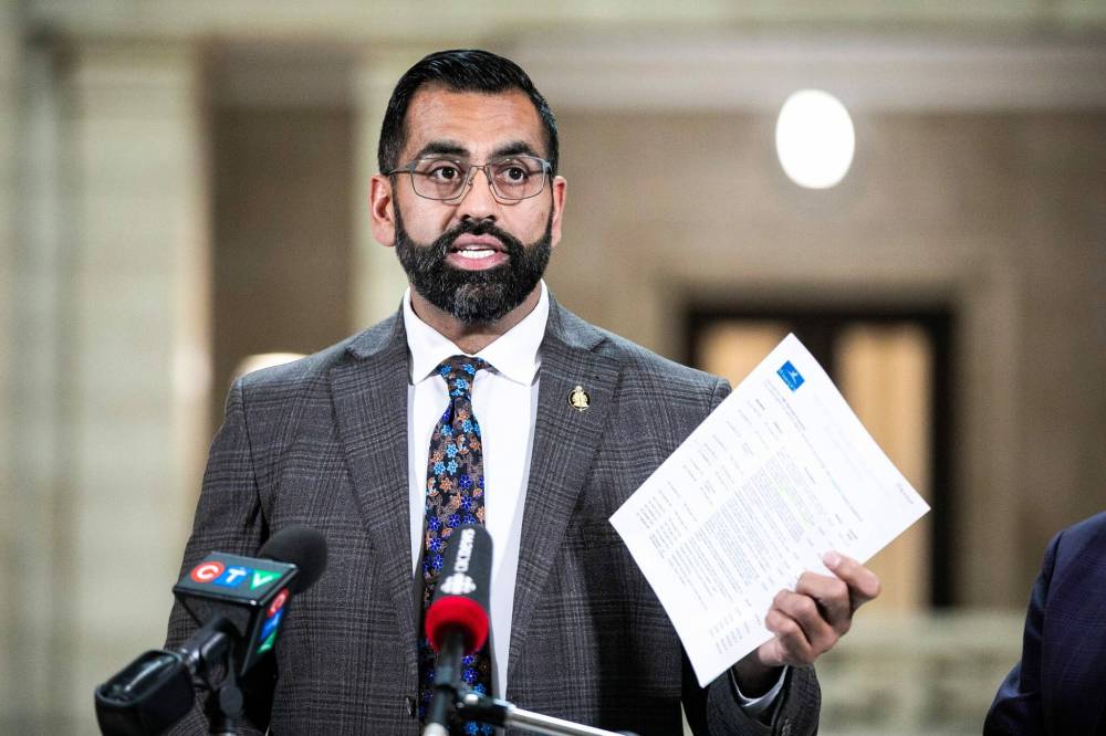 MIKAELA MACKENZIE / FREE PRESS
Manitoba Progressive Conservative leader Obby Khan: “What is being built at 190 Disraeli?”