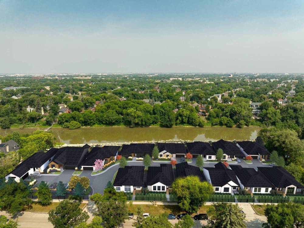 SUPPLIED
                                The well-located, gated community will contain six homes that run along Wellington Crescent and eight that face onto the river.