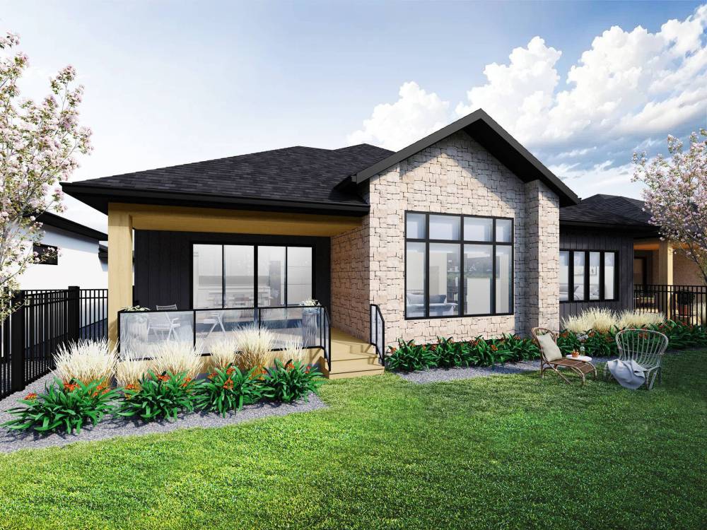 TODD LEWYS / FREE PRESS
                                Each residence will come with a rear covered deck that’s ideal for hosting barbecues and family get-togethers in the spring and summer.