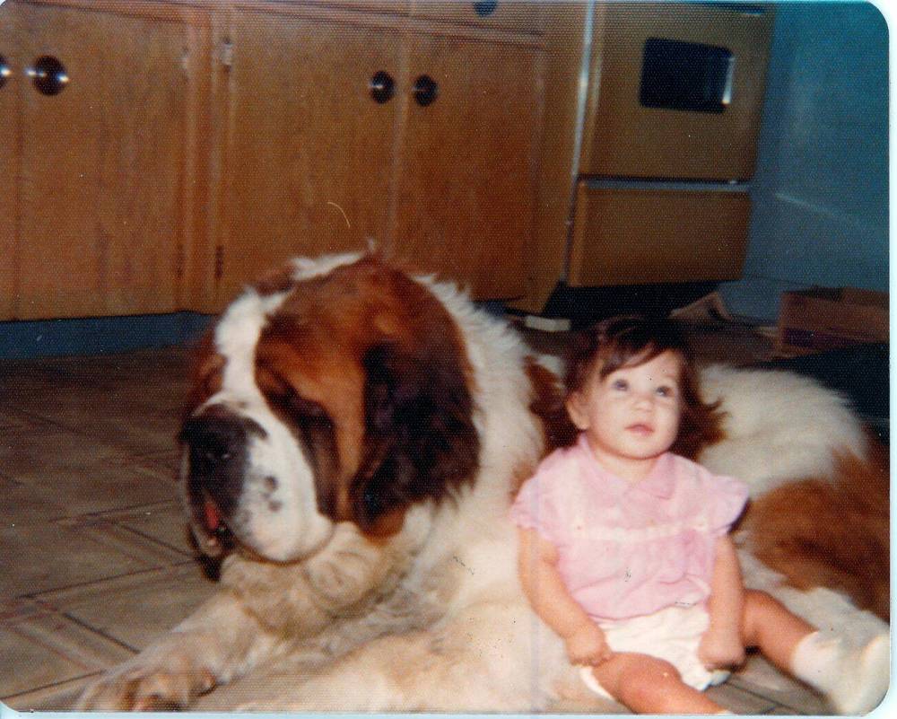 Dog Saginaw ‘taking care’ of a foster baby.