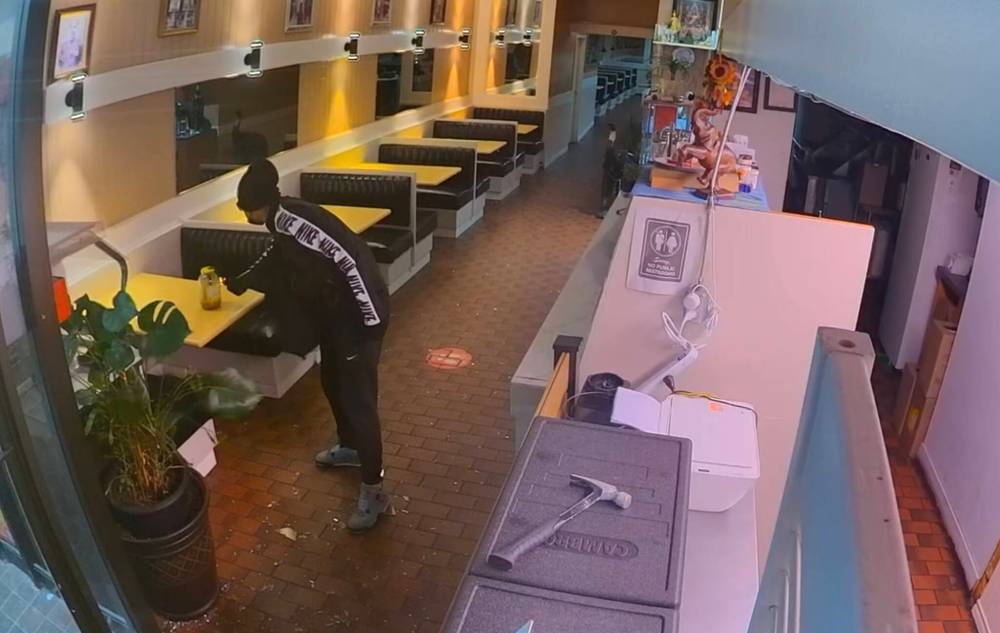 SUPPLIED
                                Security video of break-in and arson at Thida’s Thai Restaurant in downtown Winnipeg in July.