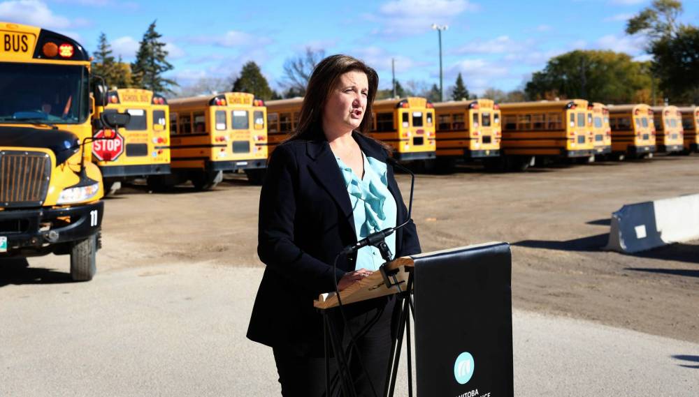 RUTH BONNEVILLE / FREE PRESS
                                “…Extra vigilance around school buses and in school zones is so critical,” said Maria Campos, vice-president and chief customer and product officer at the public insurer.