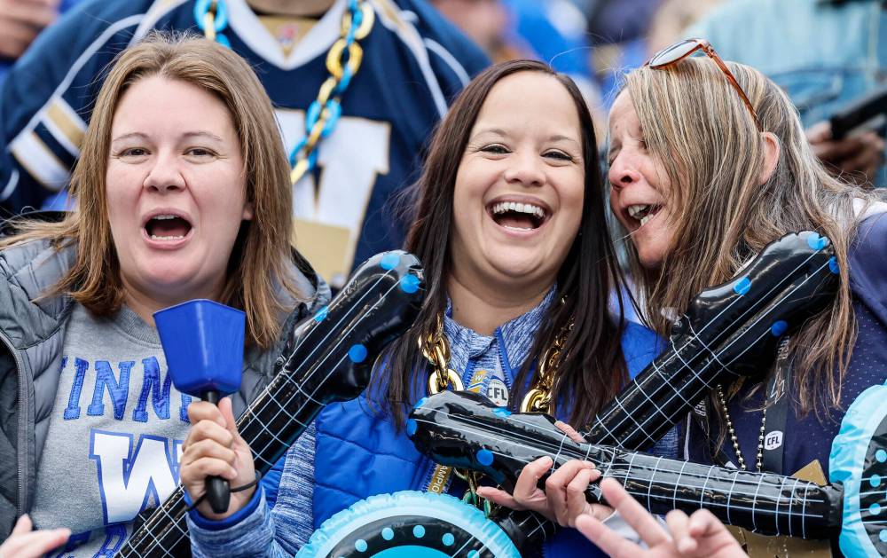 JOHN WOODS / THE CANADIAN PRESS FILES
Dating back to August 2024, the Bombers have reached their 32,343 capacity in 14 consecutive games.