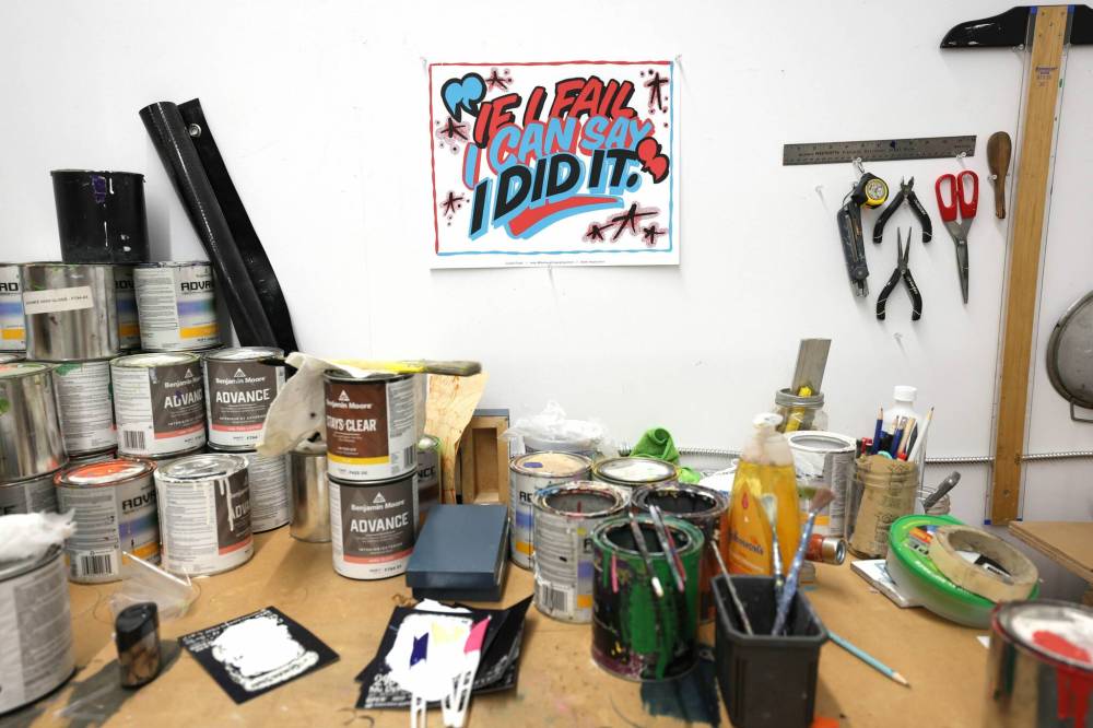 Ruth Bonneville / Free Press
Pilapil began teaching himself the sign-painting craft about 10 years ago.