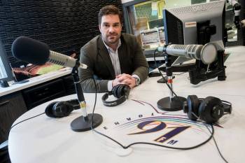 JOHN WOODS / FREE PRESS
                                ‘I feel like the CBC is all talk right now but no action,’ says Denis-Michel Thibeault, executive director of Envol 91 FM, in the radio station’s St. Boniface neighbourhood studio.