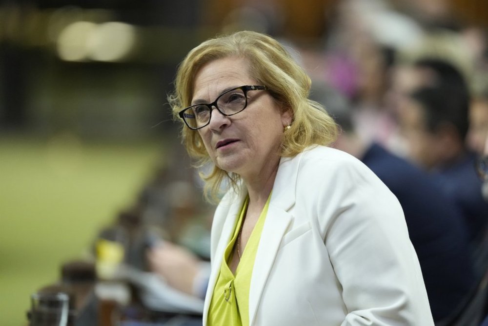 Immigration, Refugees and Citizenship Minister Lena Metlege Diab rises during question period on Parliament Hill in Ottawa on Thursday, Oct. 2, 2025. THE CANADIAN PRESS/Adrian Wyld