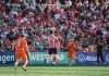 Atletico Ottawa forward Sam Salter, centre, is shown during a 1-1 Canadian Premier League draw with visiting Forge FC at TD Place in Ottawa on Sunday Sept. 21, 2025. THE CANADIAN PRESS/Handout - Atletico Ottawa-Philippe Lariviere (Mandatory Credit)