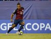 FILE - United States' Juan Agudelo (18) moves the ball against Martinique during a CONCACAF Gold Cup soccer match, Wednesday, July 12, 2017, in Tampa, Fla. (AP Photo/John Raoux, File)